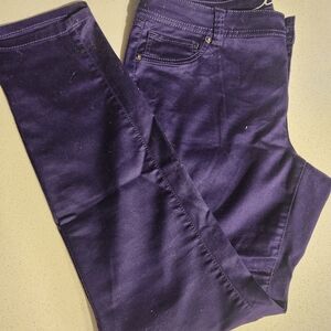 INC International Concepts Women's Deep Purple Skinny Jeans